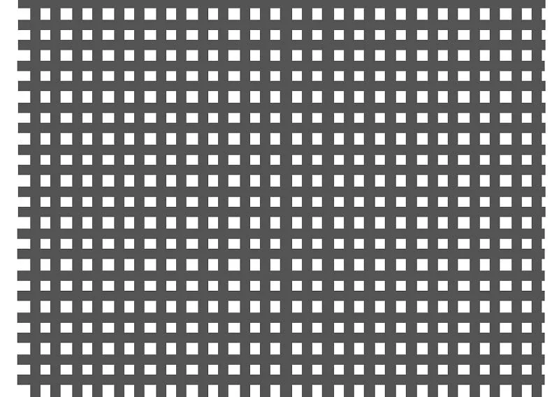 Dense grid of small white squares packed tightly together on a grey background
